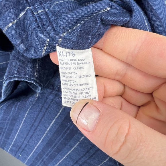 AEO | XL slim fit striped blue shirt - Picture 7 of 7